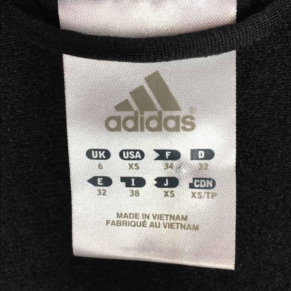 Adidas Zip Up Jacket Black Size XS - Picture 3 of 6